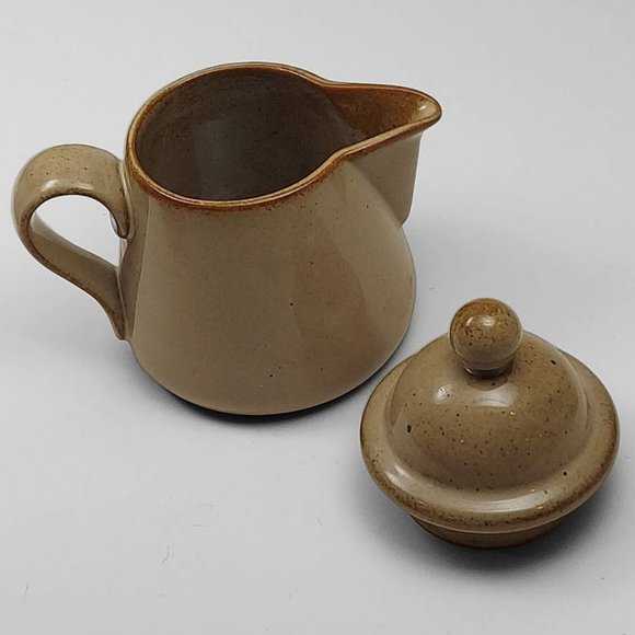 Vintage Dansk Speckled Tan Spice Creamer with Lid - Picture 3 of 6